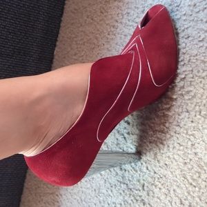Jean Michel Cazabat 38.5 Burgundy Silver Heels